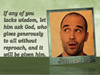 James 1:5 Seek Wisdom Ask God (green) 
